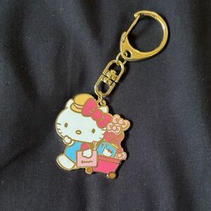 Hello Kitty Gold Keychain Charm